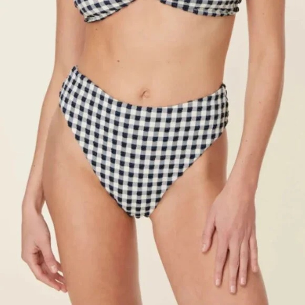 Andie Black and White Checkered Bikini